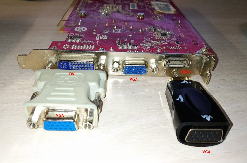 переходник DVI-VGA и HDMI-VGA