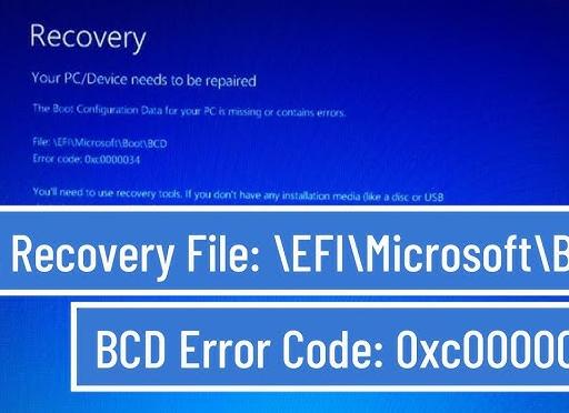 Исправляем ошибку 0xc0000034 File Boot BCD при загрузке Windows 7-10 без потери данных
