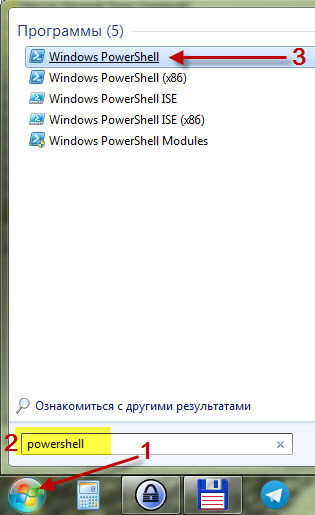 Windows7 PowerShell